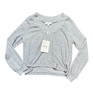 NWT BOHME V-Neck Sweater Gray Size XS